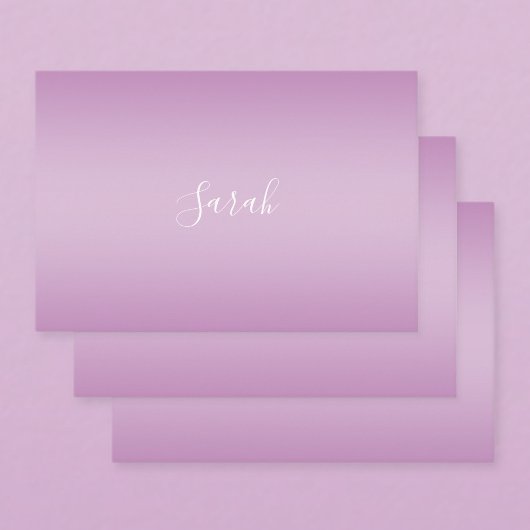 Feuille De Papier Cadeau Editable Soft Mauve Ombre & White Text Script