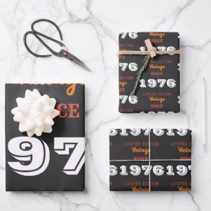 Feuille De Papier Cadeau Édition limitée Cadeau d'anniversaire 50 ans Vinta