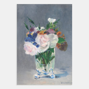 Feuille De Papier Cadeau Edouard Manet - Fleurs dans un Vase de Cristal