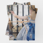 Feuille De Papier Cadeau Edouard Manet - Le Chemin De Fer (En situation)