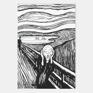 Feuille De Papier Cadeau Edvard Munch - La lithographie de cri