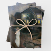 Feuille De Papier Cadeau Edvard Munch - La tempête (En situation)