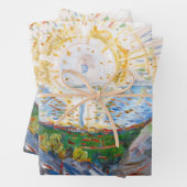 Feuille De Papier Cadeau Edvard Munch - Le Soleil 1912 (En situation)