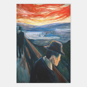 Feuille De Papier Cadeau Edvard Munch - Maladie d'humeur au coucher du sole