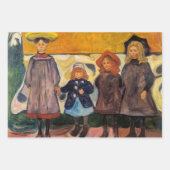 Feuille De Papier Cadeau Edvard Munch - Quatre filles à Asgardstrand (Devant 2)