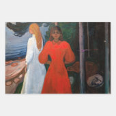 Feuille De Papier Cadeau Edvard Munch - Rouge et Blanc (Devant 2)