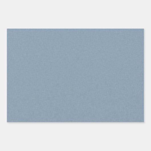 Feuille De Papier Cadeau Effet bleu cambray simple (Devant)