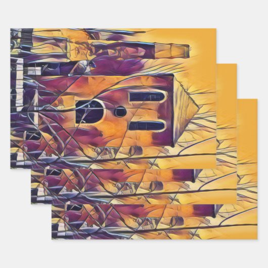 FEUILLE DE PAPIER CADEAU EFFET ÉFFRAYANT D'AFFIRMATION (Lot)