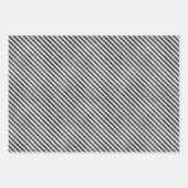 Feuille De Papier Cadeau Éffrayant Amusement Halloween Noir Crânes Blanches (Devant)