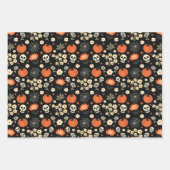 Feuille De Papier Cadeau Éffrayant Chic Halloween (Devant 3)