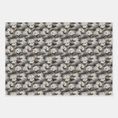 Feuille De Papier Cadeau Éffrayant Citrouille de chats Halloween (Devant 2)