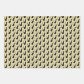 Feuille De Papier Cadeau Éffrayant Citrouille de chats Halloween (Devant)