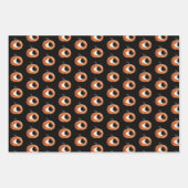 Feuille De Papier Cadeau Éffrayant Cute Citrouille Ghost Bat Motif Hallowee (Devant 2)