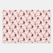 Feuille De Papier Cadeau Éffrayant Cute Motifs d'Halloween (Devant)