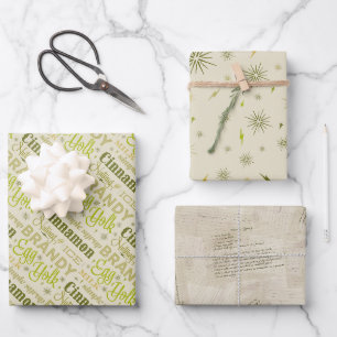 Feuille De Papier Cadeau Eggnog Recette Collection - Avocado