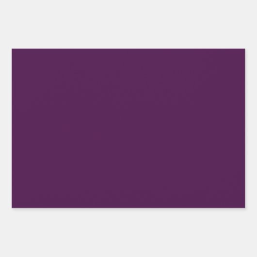 Feuille De Papier Cadeau Eggplant Purple Solid (Devant 3)