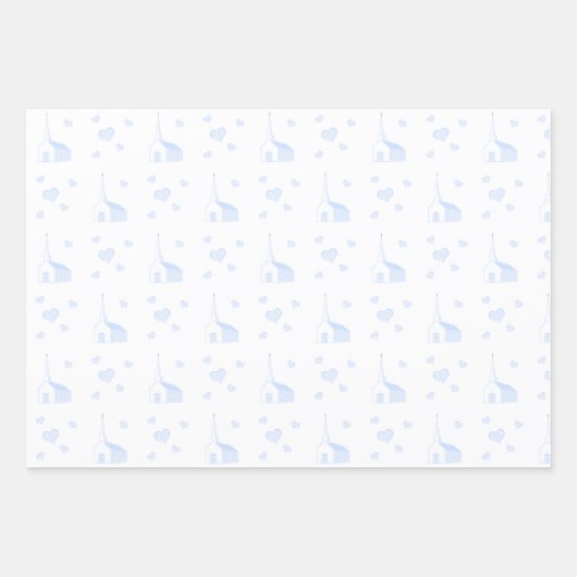 Feuille De Papier Cadeau Église de la fête communale (Devant)