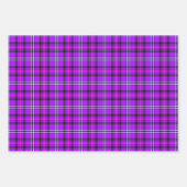 Feuille De Papier Cadeau Electric Violet and Fuchsia Plaid Purple (Devant 2)