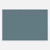 Feuille De Papier Cadeau Élégance bouchée - Bleu ardoise solide (Devant)