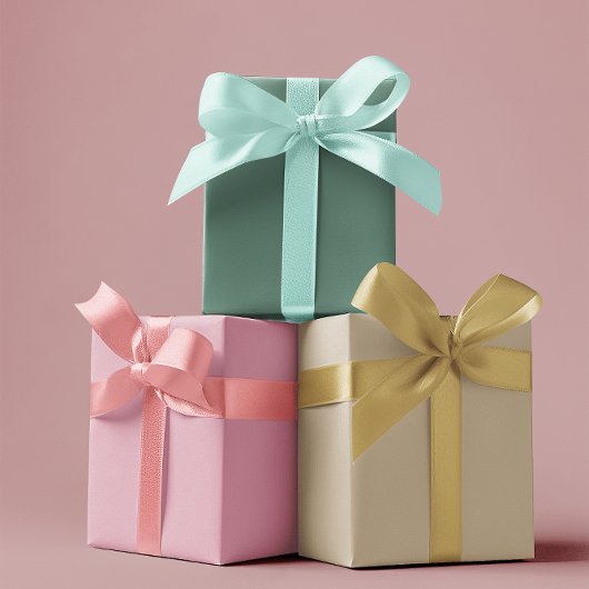 Feuille De Papier Cadeau Élégance bouchée - Ensemble solide 4