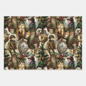 Feuille De Papier Cadeau Élégance de Noël victorienne (Devant 2)