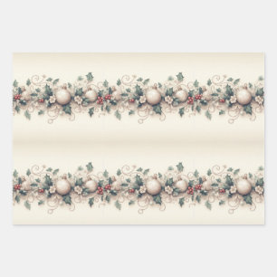 Feuille De Papier Cadeau Élégance intemporelle : Noël vintage