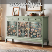 Feuille De Papier Cadeau Élégance romantique dans la pêche et l'eau - Décou