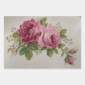 Feuille De Papier Cadeau Élégance rose (Devant 2)