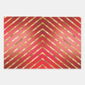 Feuille De Papier Cadeau Elégant 3 couleurs or Joyeux Noël (Devant 2)