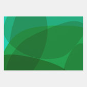 Feuille De Papier Cadeau Élégant Abstrait Green Festive Noël (Devant 3)