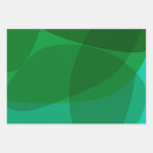 Feuille De Papier Cadeau Élégant Abstrait Green Festive Noël (Devant 2)