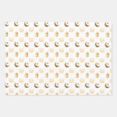 Feuille De Papier Cadeau Elegant Aïd Moubarak Calligraphie or (Devant 2)