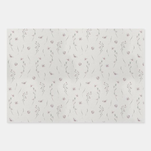 Feuille De Papier Cadeau Elégant Airy Botanical Greenery Cadeau Mariage (Devant 3)