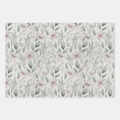 Feuille De Papier Cadeau Elégant Airy Botanical Greenery Cadeau Mariage (Devant 2)