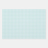 Feuille De Papier Cadeau Elégant Aqua Blue En vichy Check Motif (Devant)