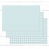 Feuille De Papier Cadeau Elégant Aqua Blue En vichy Check Motif