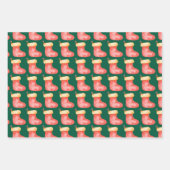 Feuille De Papier Cadeau Élégant Aquarelle Noël Stocker (Devant 2)