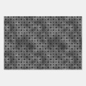 Feuille De Papier Cadeau Elegant Art Deco Silver Patterns (Devant 3)