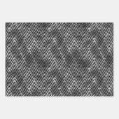 Feuille De Papier Cadeau Elegant Art Deco Silver Patterns (Devant)
