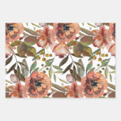 Feuille De Papier Cadeau Élégant automne floral (Devant 3)