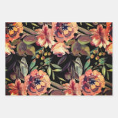 Feuille De Papier Cadeau Élégant automne floral (Devant 2)