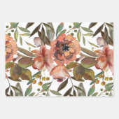 Feuille De Papier Cadeau Élégant automne floral (Devant)