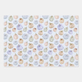 Feuille De Papier Cadeau Elégant Baby shower Citrouille Blue Boy (Devant 2)