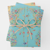 Feuille De Papier Cadeau Elegant beautiful peacock watercolour (En situation)