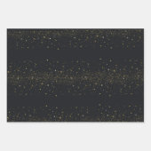 Feuille De Papier Cadeau Élégant Black & Gold Custom Christmas Wrapper (Devant 2)
