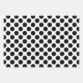 Feuille De Papier Cadeau Elegant Black Polka Dot Wrapping Paper Sheets (Devant 3)