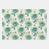 Feuille De Papier Cadeau Elégant blanc amour Aqua Mint Mariage (Devant)