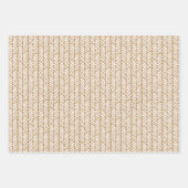 Feuille De Papier Cadeau Elégant Blanc Simple Sur Faux Rustique Brown Kraft (Devant 2)
