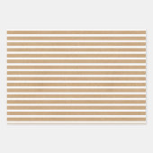 Feuille De Papier Cadeau Elégant Blanc Simple Sur Faux Rustique Brown Kraft (Devant)