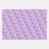 Feuille De Papier Cadeau Elégant bleu glacé rose et balle de Noël violet (Devant 3)